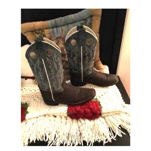 Girls OLD WEST cowgirl boots size 5